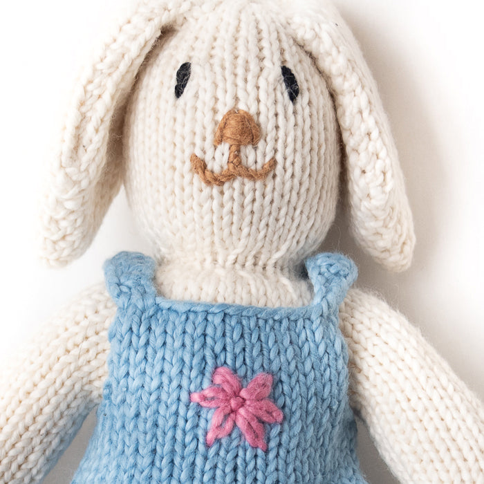 White Bunny Knitted Doll- Winny