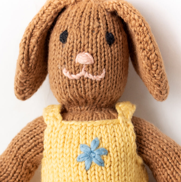 Brown Bunny Knitted Doll- Sara
