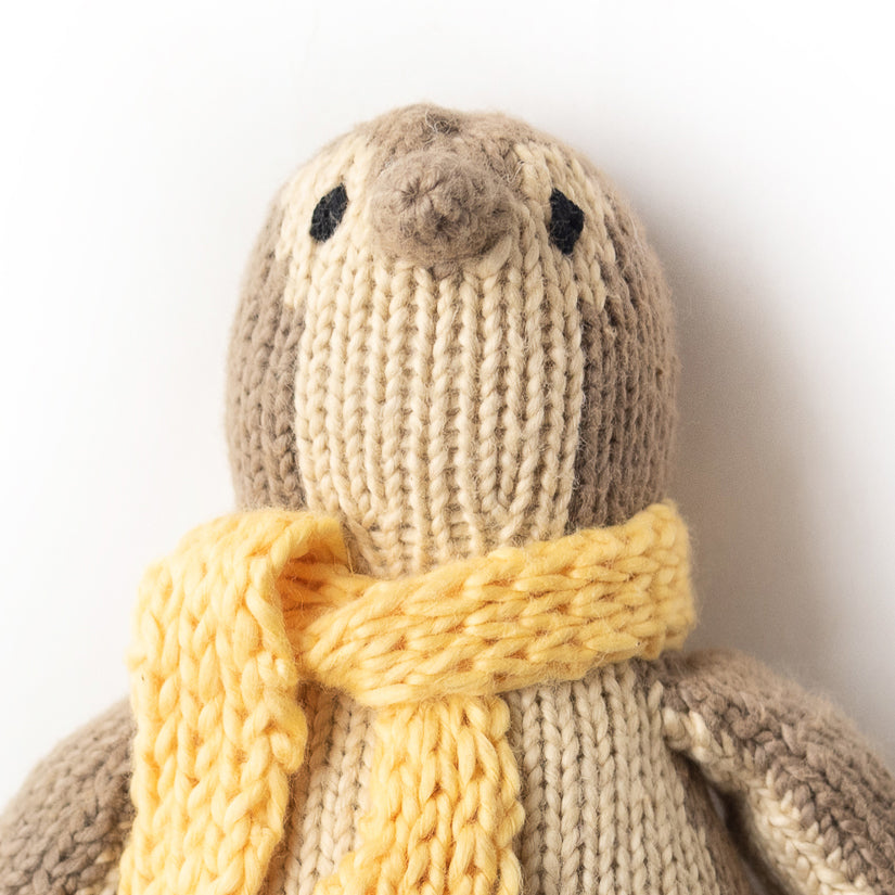 Penguin Knitted Doll with Scarf- Toby