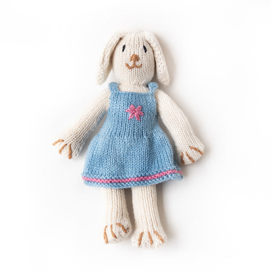 White Bunny Knitted Doll- Winny