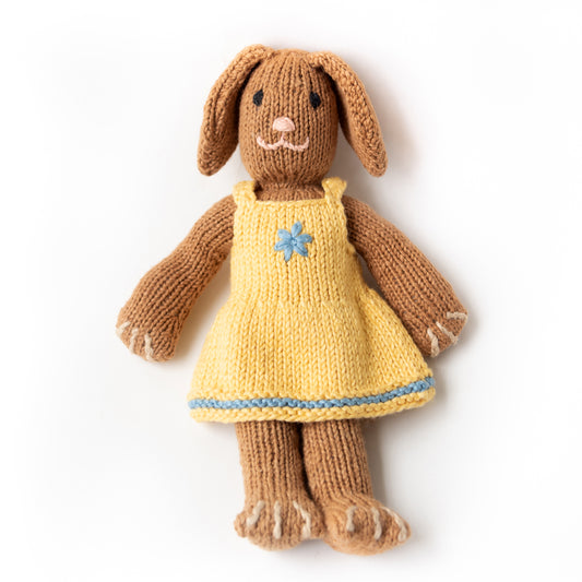Brown Bunny Knitted Doll- Sara
