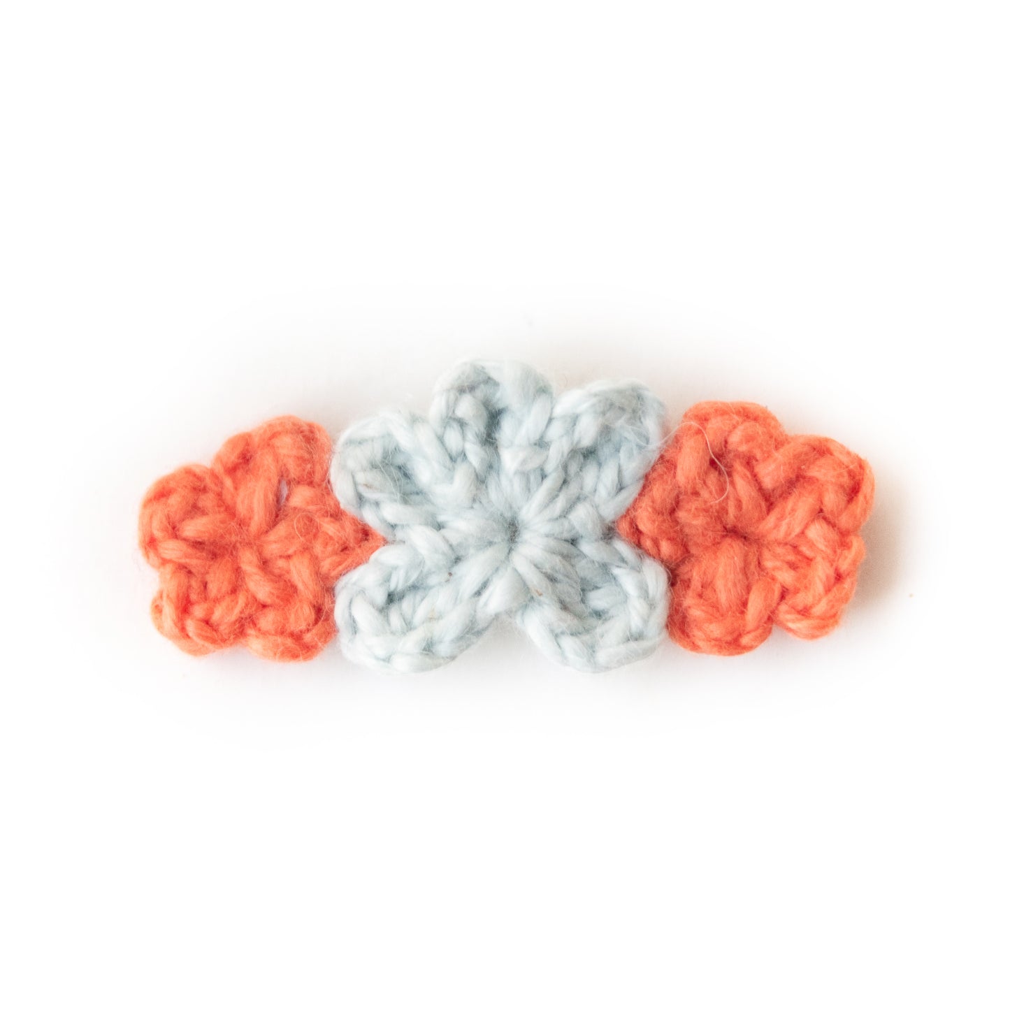 Flower Crochet Hair Clip Set