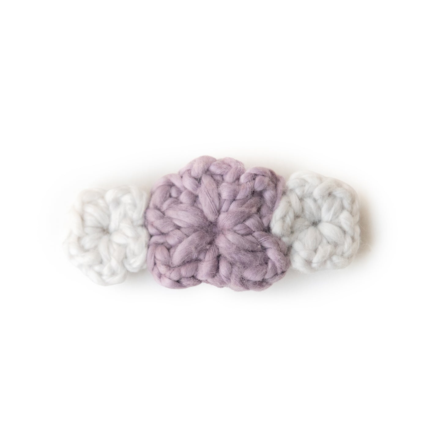 Flower Crochet Hair Clip Set
