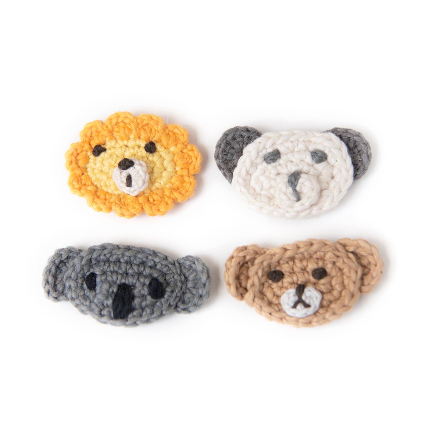 Zoo Crochet Hair Clip Set